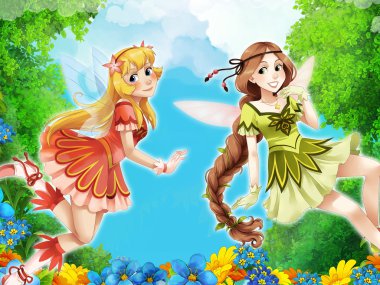Peri - güzel manga girls - illüstrasyon