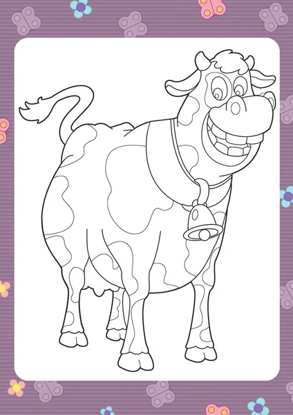 牛的插图 — 图库照片