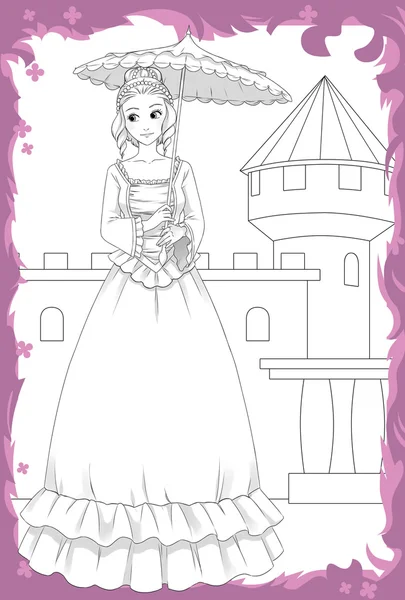 Ilustración de una hermosa princesa — Foto de Stock