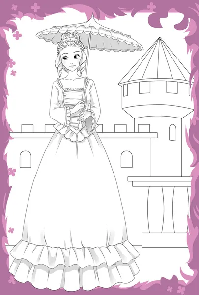 Illustration of a beautiful princess