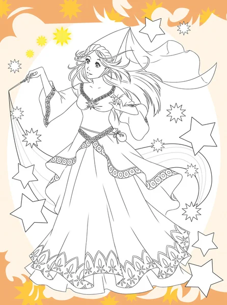 Illustration einer schönen Prinzessin — Stockfoto