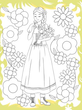 Illustration of a beautiful princess