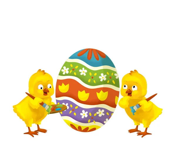A Boldog húsvéti csibék — Stock Fotó