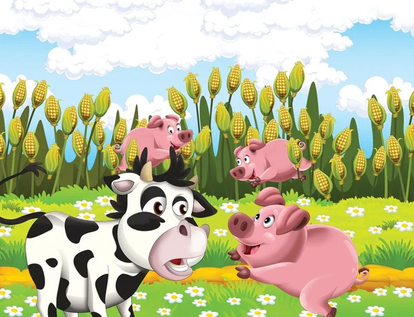 Das Leben auf dem Bauernhof - Illustration für die Kinder — Stockfoto