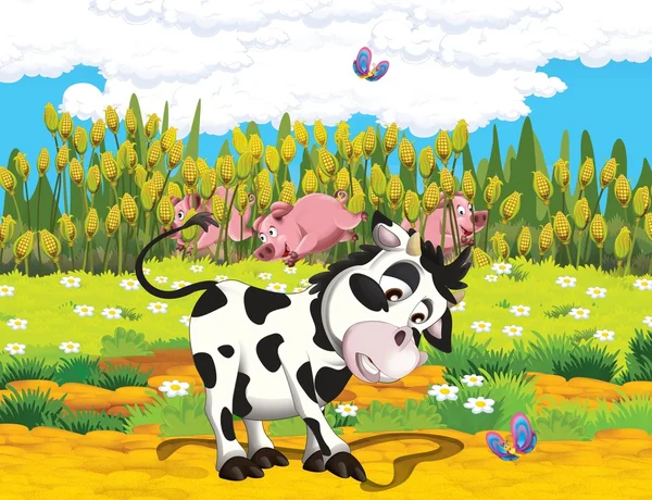 La vida en la granja - ilustración para los niños — Foto de Stock