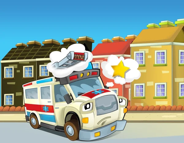 Akut enheten - ambulansen — Stockfoto