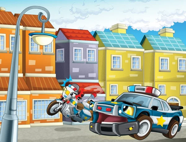 Поліцейські автомобілі - ілюстрація для дітей — стокове фото