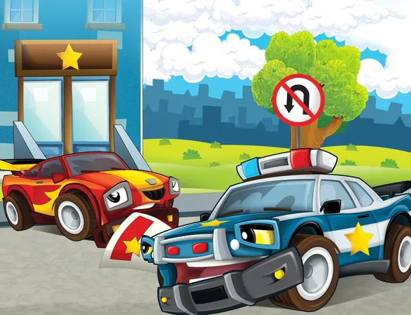 Gli agenti di polizia - illustrazione per i bambini — Foto Stock