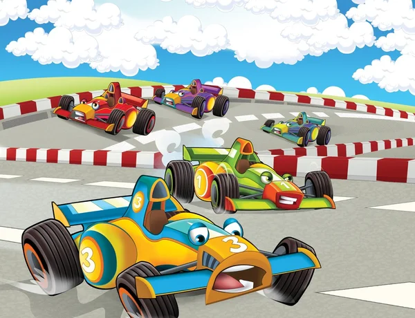 Das Formel-Rennen - Superauto - Illustration für die Kinder — Stockfoto