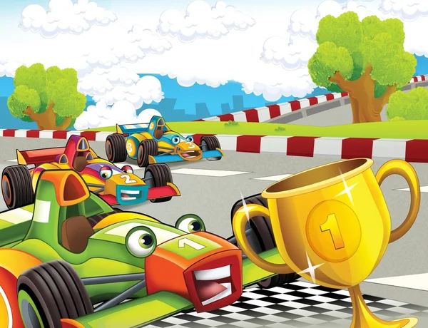 Формула гонки - суперкар - иллюстрация для детей — стоковое фото