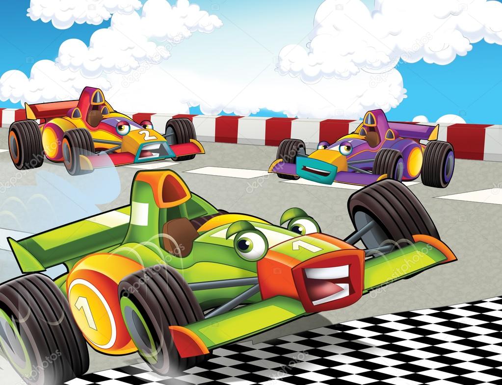 The formula race - super car - illustration for the children Stock Photo by  ©illustrator_hft 22363389