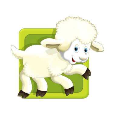 sevimli beyaz kuzu simgesi