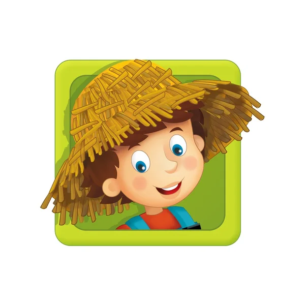 The farmer icon — Stock Photo, Image