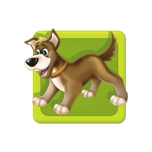 Ładny ikona psa — Zdjęcie stockowe