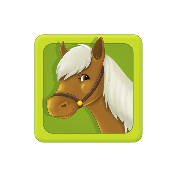 Lindo caballo icono — Foto de Stock