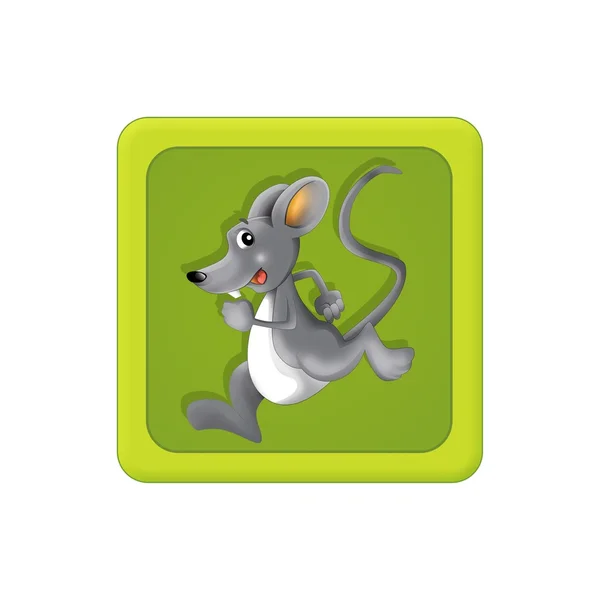 Cute grey mouse icon — Stock Photo, Image