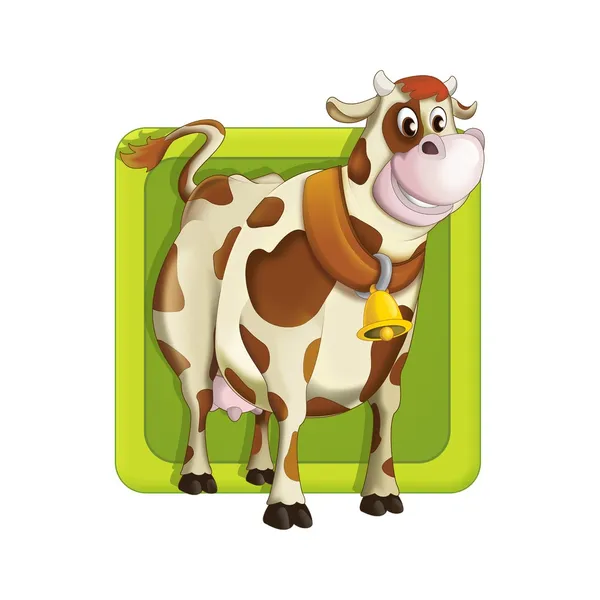 Roztomilý kráva ikona — Stock fotografie