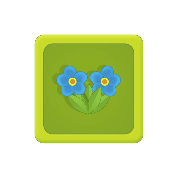 Blue flower icon — Stock Photo, Image