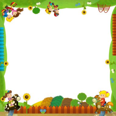 çayır çerçeve - çeşitli kullanım için çerçeveleme - çizim çocuklar için