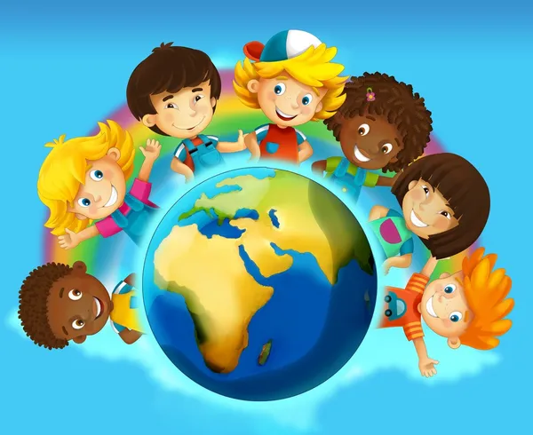 -gülümseyen yüzler afiş - karikatür çizim çocuklar için