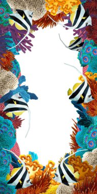 mercan - kare - sınır - çizim çocuklar için