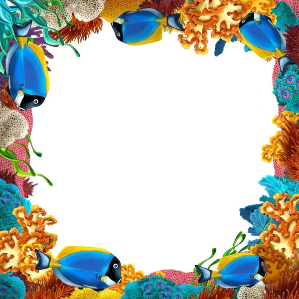 子供のためのサンゴ礁 - フレーム - 図 — ストック写真