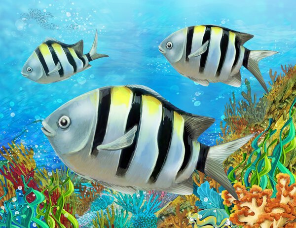 The coral reef - illustration for the children