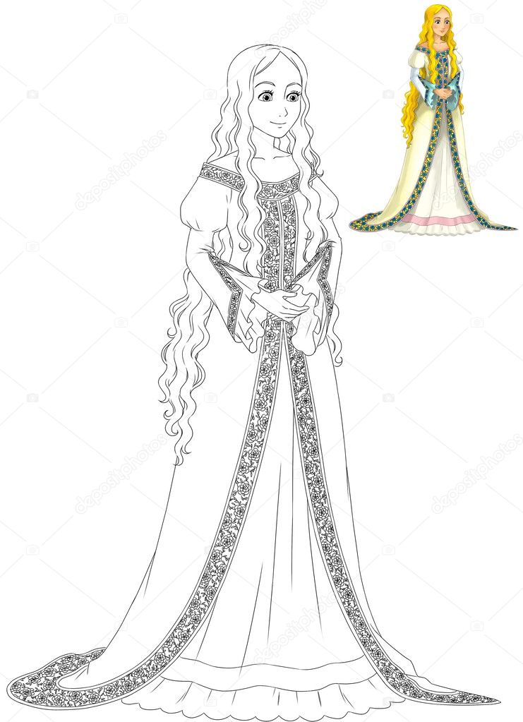 le livre a colorier avec apercu princesse de bande dessinee image libre droit par illustrator hft c 24968083 vampire knight coloriage anime