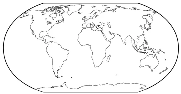 Kaart van de wereld — Stockfoto