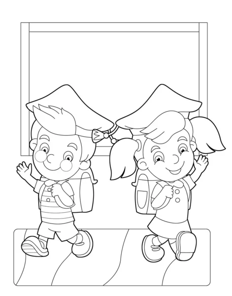 The coloring page - illustration for the children — Stock Photo, Image
