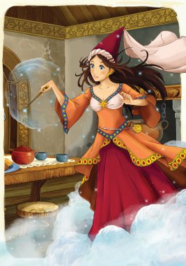 Prensesler - cinderella kaleler - knights ve periler - güzel manga kız - çizim çocuklar için