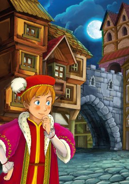 Prens ve pauper - Prens veya Prenses kaleler - knights ve periler - çizim çocuklar için