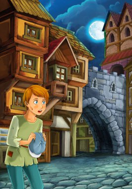 Prens ve pauper - Prens veya Prenses kaleler - knights ve periler - çizim çocuklar için