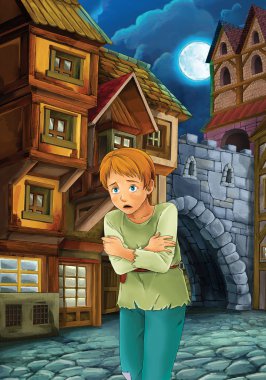 Prens ve pauper - Prens veya Prenses kaleler - knights ve periler - çizim çocuklar için