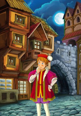 Prens ve pauper - Prens veya Prenses kaleler - knights ve periler - çizim çocuklar için