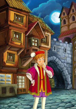 Prens ve pauper - Prens veya Prenses kaleler - knights ve periler - çizim çocuklar için