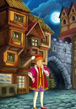 Prens ve pauper - Prens veya Prenses kaleler - knights ve periler - çizim çocuklar için