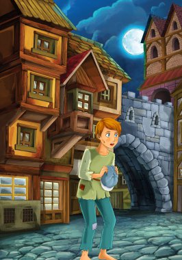 Prens ve pauper - Prens veya Prenses kaleler - knights ve periler - çizim çocuklar için