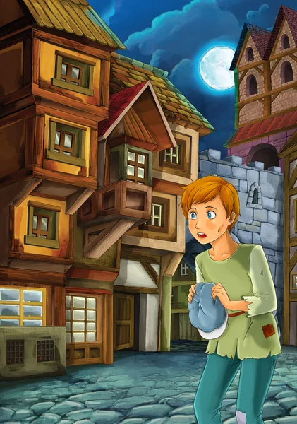 Prins en de pauper - Prins of prinses kastelen - ridders en fairies - illustratie voor de kinderen — Stockfoto