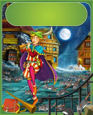 Fareli Köyün Kavalcısı - Kavalcısı - Prens veya Prenses - kaleler - knights ve periler - çizim çocuklar için