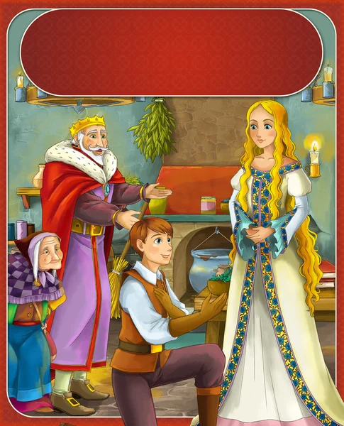 Gęś dziewczyna dobrze - hamelin - księcia lub księżniczki - zamki - Rycerze i wróżki - ilustracja dla dzieci — Zdjęcie stockowe