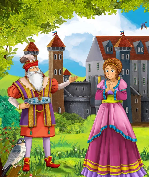 Barbe bleue - Barbe grise - Prince ou princesse - châteaux - chevaliers et fées - illustration pour les enfants — Photo