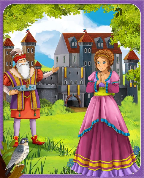 Bluebeard - greybeard - Prince or princess - castles - knights and fairies - illustration for the children — Stock Photo, Image