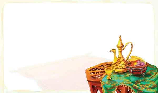 Aladdin ram - elementet stil - illustrationen för barn — Stockfoto