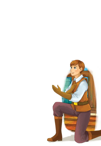 Prinsessor - slott - riddare och älvor - vackra manga tjej - illustration för barn — Stockfoto