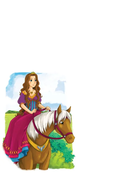 The Princess and the horse — Stock Photo, Image