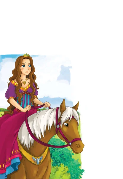 The Princess and the horse — Stock Photo, Image