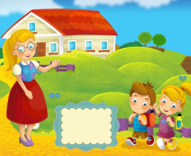 öğretmen ve çocuklar