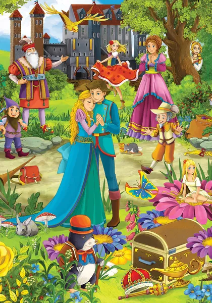 Peri masalları lapa yukarıya - kaleler - knights ve periler