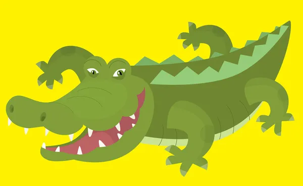 Карикатурный крокодил — стоковое фото